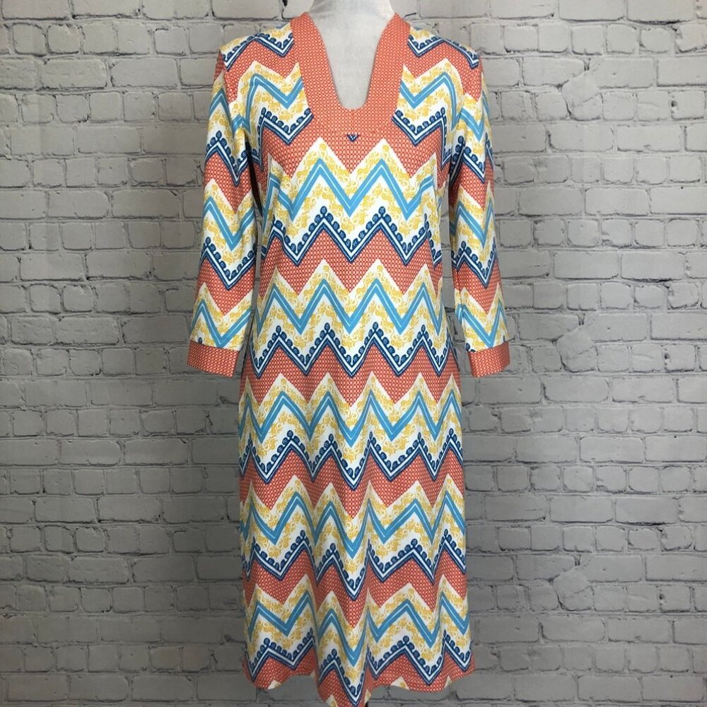 J McLaughlin Catalina Cloth Gisel Dress Size S 3/4 Sleeve
